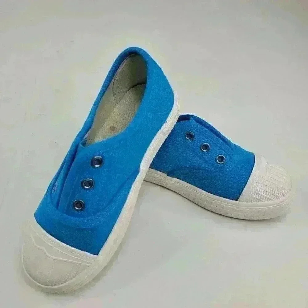 Hawkwell Boy's Casual Fashion Blue/White Slip On Canvas Sneakers Shoes 4/9/9.5 - Picture 4 of 8